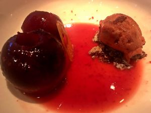 Pruns dessert at Rasoterra in Barcelona