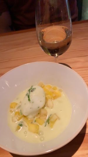 Pear ceviche  at Rasoterra in Barcelona