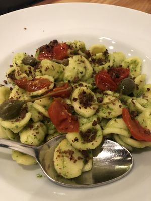 Pesto pasta  at Rasoterra in Barcelona