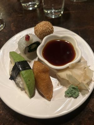 Sushi  plate   at Pong Skrapan in Stockholm