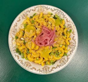 Mac & cheese  at Le Café Big Trouble in Montreal