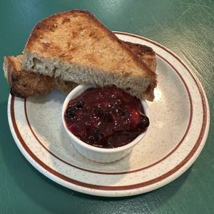 Toast and Jam (no butter)  at Le Café Big Trouble in Montreal