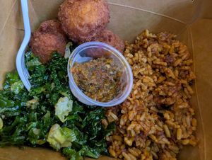 Nigerian Jollof, Akara And Kale at Akara House in Brooklyn