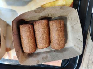 Fricadelles at Pepas Vegan Frituur in Leuven