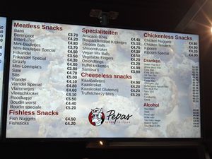 Menu 2 at Pepas Vegan Frituur in Leuven