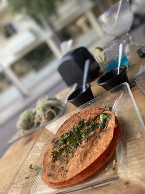 Quesadilla #Veganuary at La Vieja Escuela in Playa Del Carmen