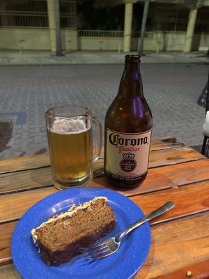Great carrot cake   at La Vieja Escuela in Playa Del Carmen