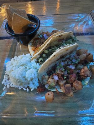 Tacos 🌮   at La Vieja Escuela in Playa Del Carmen