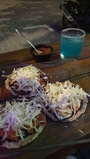 Sopes   at La Vieja Escuela in Playa Del Carmen