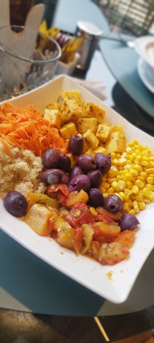 Quinoa bowl, without cheese possible at Bambu Restobar in Puerto Iguazu