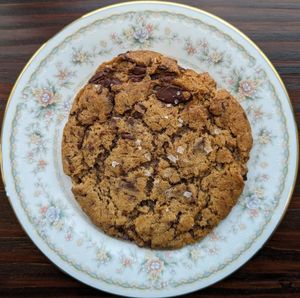 sourdough chocolate chip cookie at Orange & Blossom Patisserie in Portland