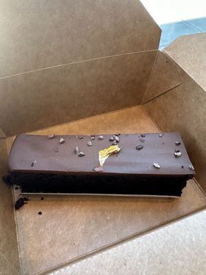 Buckwheat brownie  at Orange & Blossom Patisserie in Portland