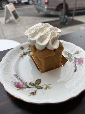 GF Cake with Coconut Cream   at Orange & Blossom Patisserie in Portland