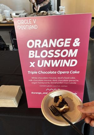 Collaboration cake at event where I found out about Orange & Blossom   at Orange & Blossom Patisserie in Portland