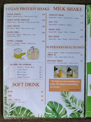 Menu  at Pure Vegan Heaven - Old Town in Chiang Mai
