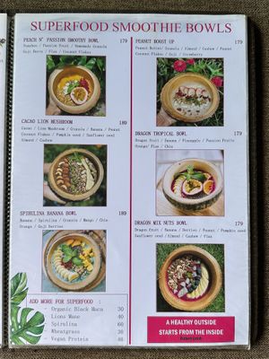 Menu  at Pure Vegan Heaven - Old Town in Chiang Mai
