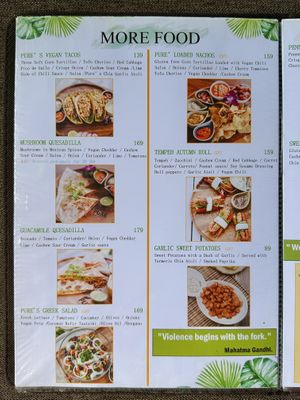 Menu  at Pure Vegan Heaven - Old Town in Chiang Mai