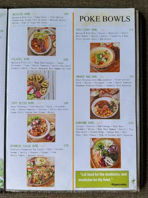 Menu  at Pure Vegan Heaven - Old Town in Chiang Mai