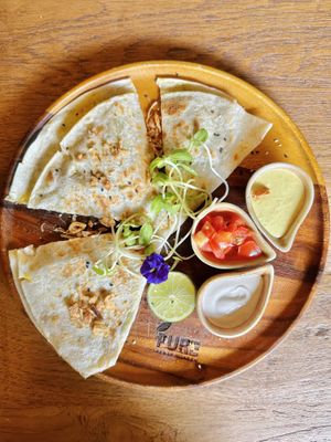 Guacamole quesadilla (179 THB)  at Pure Vegan Heaven - Old Town in Chiang Mai