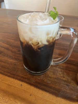 Thai iced coffee   at Pure Vegan Heaven - Old Town in Chiang Mai