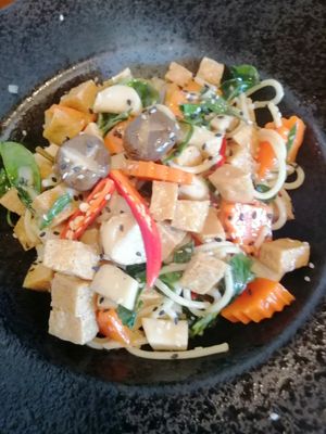 Spaghetti Pad Kee mao at Pure Vegan Heaven - Old Town in Chiang Mai