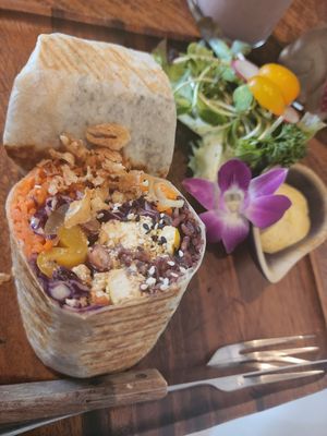 Nourishing burrito at Pure Vegan Heaven - Old Town in Chiang Mai
