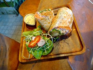 Falafel wrap at Pure Vegan Heaven - Old Town in Chiang Mai