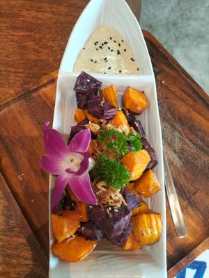 sweet potatoes at Pure Vegan Heaven - Old Town in Chiang Mai