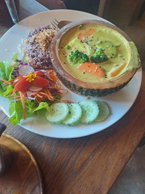Yellow curry at Pure Vegan Heaven - Old Town in Chiang Mai