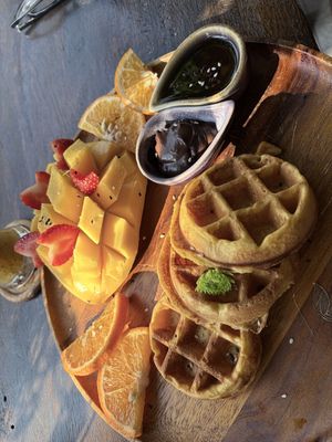 Waffles  at Pure Vegan Heaven - Old Town in Chiang Mai