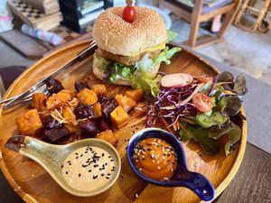 Burger   at Pure Vegan Heaven - Old Town in Chiang Mai