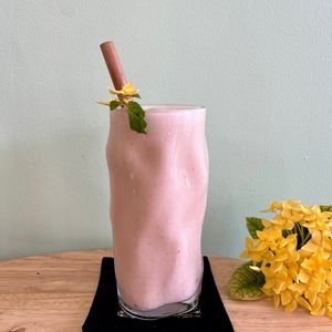 Power Peanut Butter Smoothie: Peanut butter, banana and coconut milk. at Cambodhi in Kampot