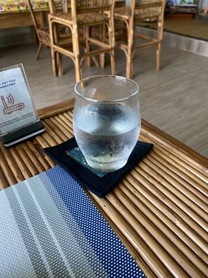 Free water!   at Cambodhi in Kampot