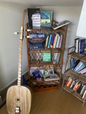 Bookstands !  at Cambodhi in Kampot