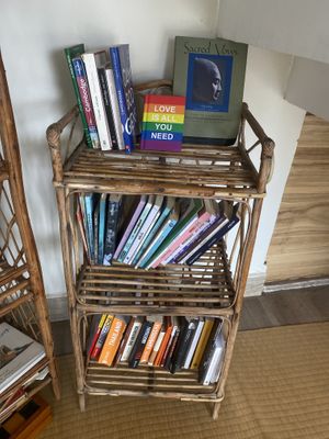 Bookstands!  at Cambodhi in Kampot
