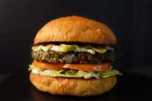 Lebanese-style grilled kafta topped with our special mint tahini sauce, shredded lettuce, tomatoes and Arabic pickles. Served with fries on the side.
 at Nabati Bistro in Dubai