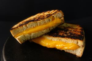 Grilled Cheese - Cheddar cheese whole-grain sandwich grilled in butter.
 at Nabati Bistro in Dubai
