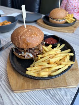Texas BBQ burger  at Nabati Bistro in Dubai