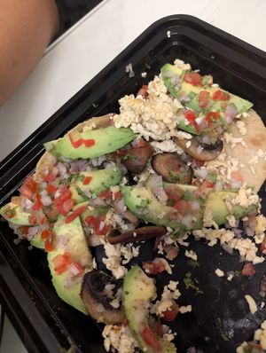 Take away breakfast tacos (already partially gone) at Nabati Bistro in Dubai