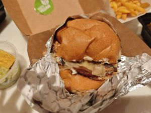 Mushroom burger, the patty was much much smaller than any picture while ordering at Nabati Bistro in Dubai