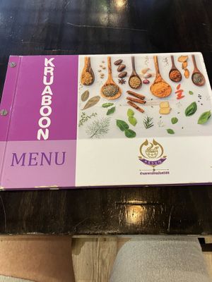 menu front  at Krua Boon - Silom - ครัวบุญ in Bangkok