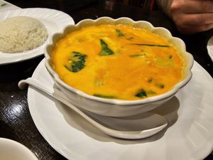 Thai red coconut curry with tofu at Krua Boon - Silom - ครัวบุญ in Bangkok