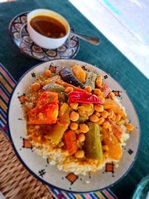 Couscous végétarien at Zayna Moroccan Taste in Casablanca