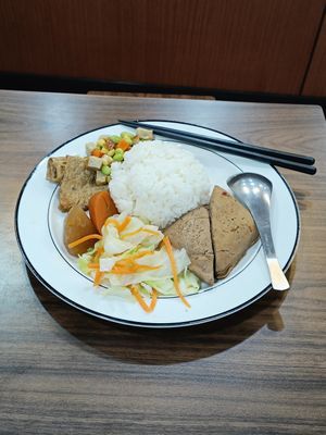 紅燒臭頭腐飯 at Rude Vegetarian Noodle World in New Taipei City