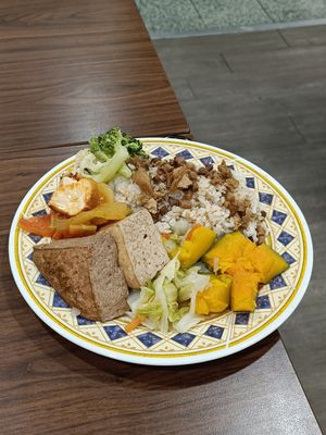 麻辣臭豆腐飯 at Rude Vegetarian Noodle World in New Taipei City