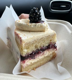 Peanut butter jelly cake  at Paper Cake Shop in Seattle