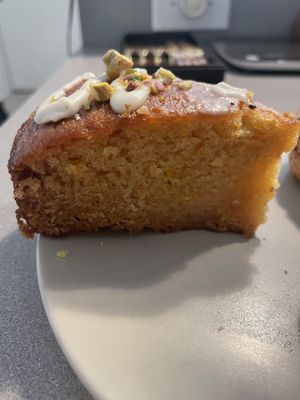 Orange pistachio olive oil cake  at Maple & Maine Pastry Kitchen in Boston