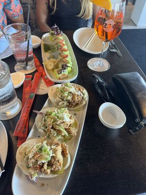 Bao buns and veggie roll   at Oceans 234 in Deerfield Beach