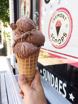 vegan chocolate at Tremont Scoops in Cleveland