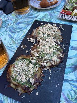 artichokes with vegan cheesee  at Jungle Bistro in Ibiza